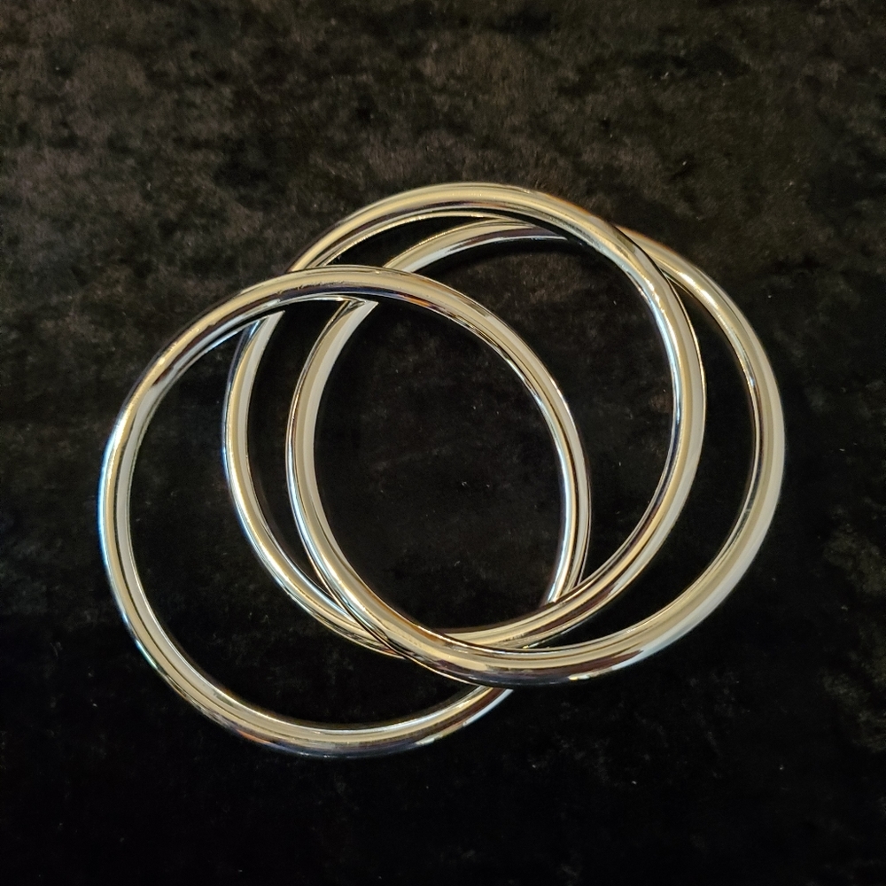 .925 Sterling silver plated Bangle Bracelets